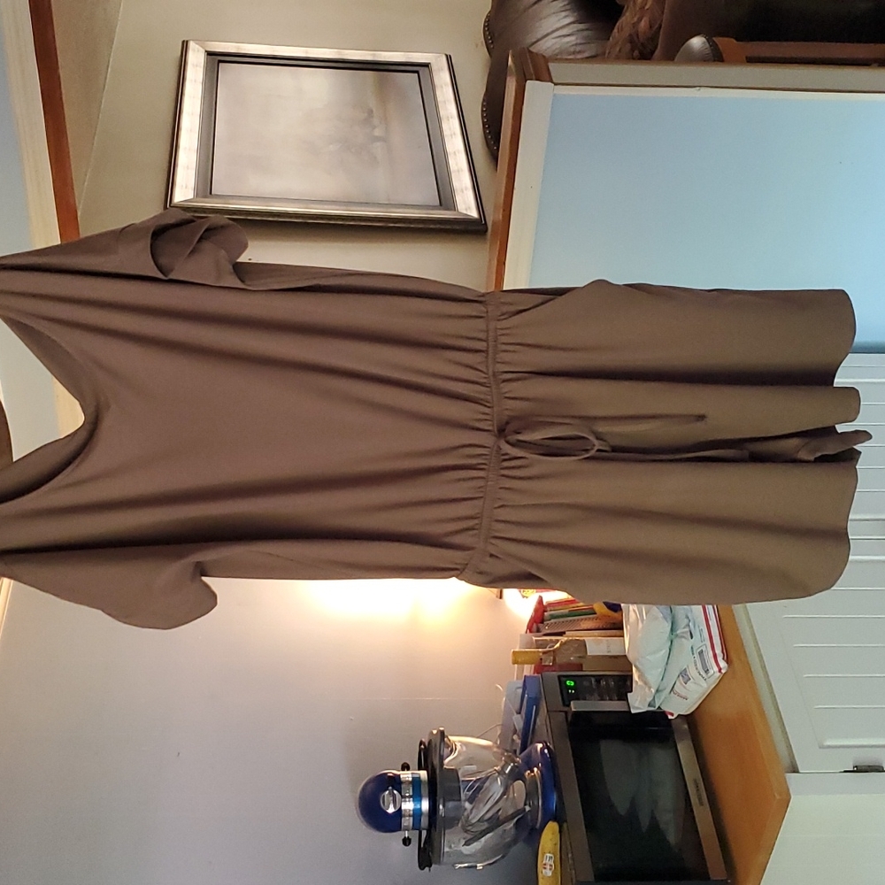Zenana Outfitters Brown Drawstring Romper